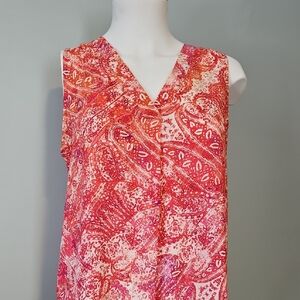 Violet & Claire Red Patterned Top